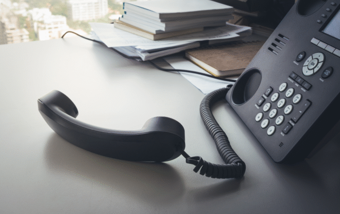 Robocall in an office telephone