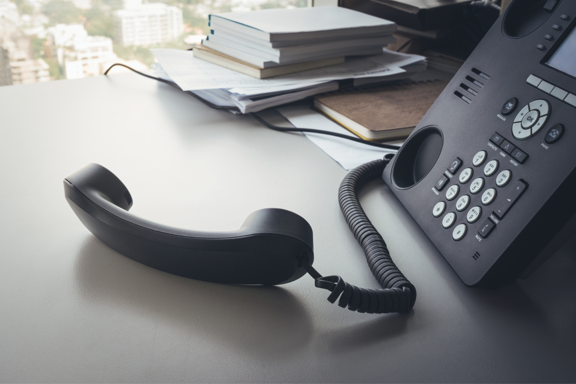 Robocall in an office telephone